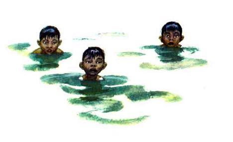 дети в воде