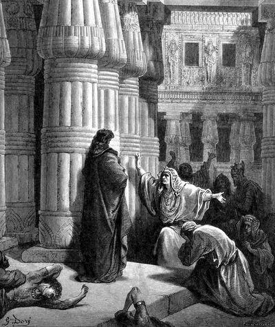 Фараон изгоняет Моисея из Египта