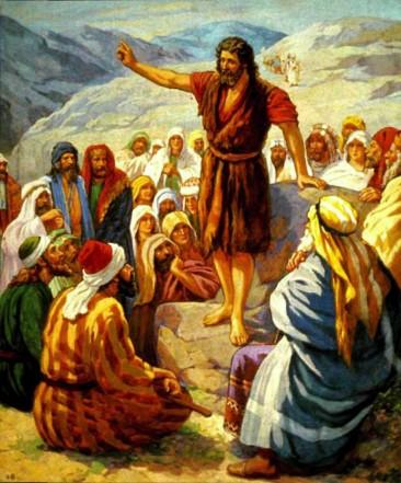 Иоанн проповедует и крестит