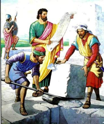Неемия строит стены Иерусалима