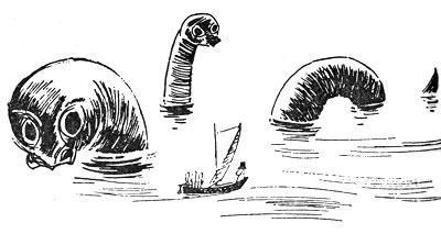 морское чудовище и Муми-тролль
