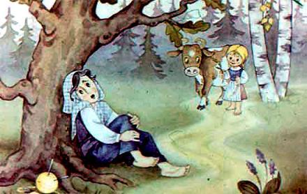 Грейтуте набрела на женщину , которая сидела под деревом и охала.