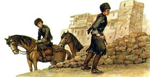 Хасан и Ахмед на лошадях