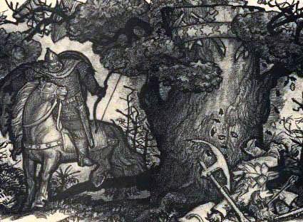Илья Муромец у дерева Соловья-разбойника