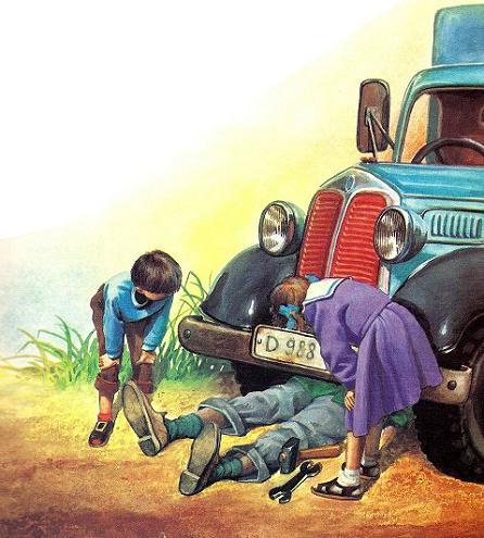 мальчик и девочка ремонт автомобиля