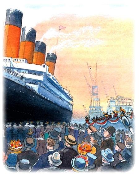 Титаник провожают из Ливерпуля