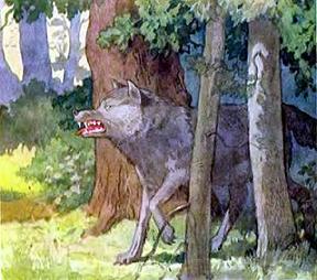 волк в лесу