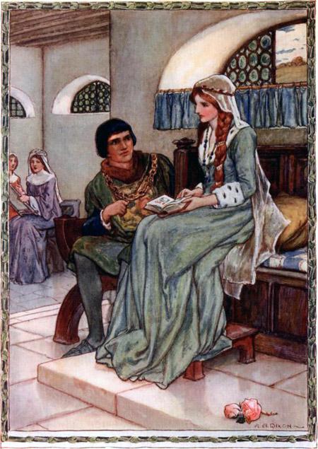 Ланселот и Гвиневера мирно беседовали в покоях королевы