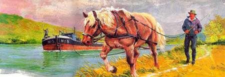 В Голландии сегодня, как и в средние века, лошади тянут по каналам баржи с грузами.