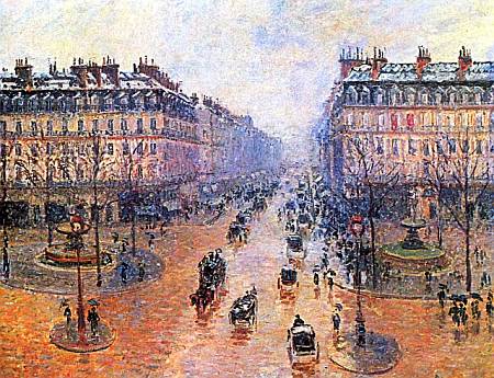 Картины Камиля Писсарро «Оперный проезд в Париже»