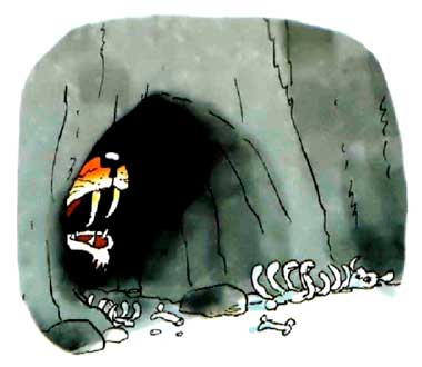 саблезубый тигр в пещере