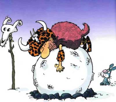 Неандерталец и снежный ком