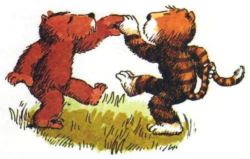медвежонок и тигрёнок танцуют