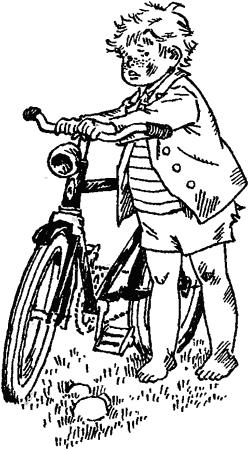 мальчишка с велосипедом