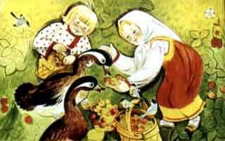 Маша и Ваня дают уточкам орешки