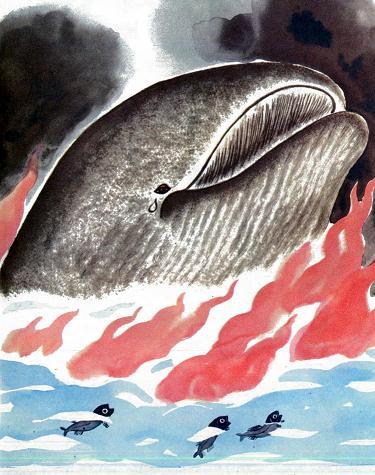 Море пламенем горит кит