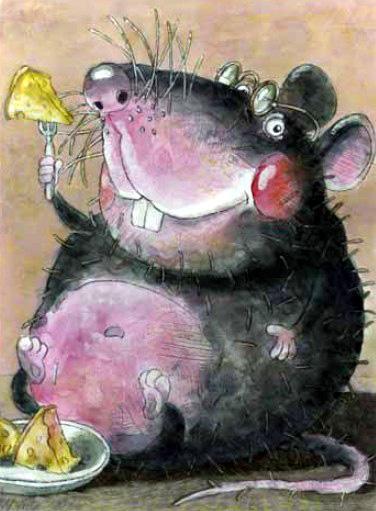 мышка мышь ест сыр