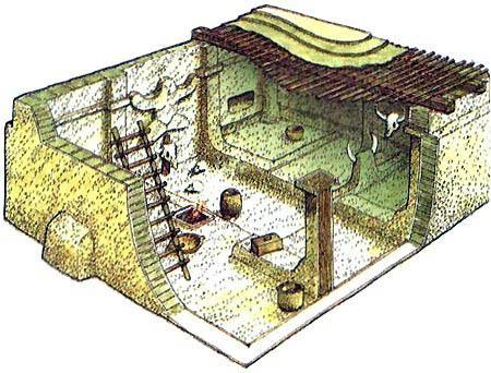 В каждом доме Чатал-Гуюка было по одной общей комнате, кладовке и помещению для религиозных обрядов