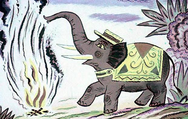 Сказка про слона, про костер и про белую уточку