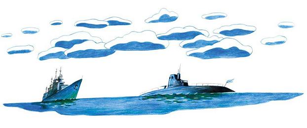 эсминец и подводная лодка