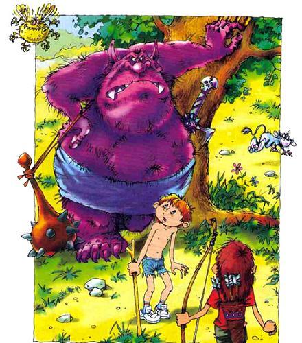 мальчик Филипп и огромный фиолетовый великан злой