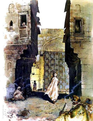 Мухаммад у ворот дворца