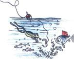 лягушка рыба под водой рыбалка удочка червяк крючек поплывок 