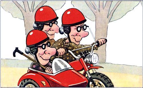 старушки на мотоцикле